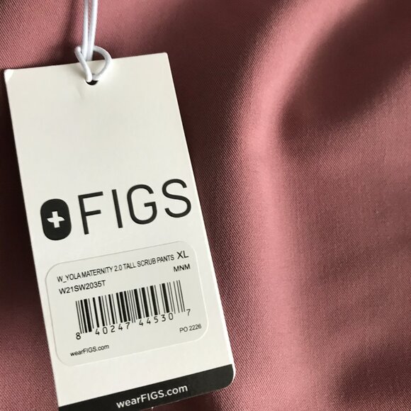 FIGS Yola Maternity Scrub Pants 2.0 X-Large XL Mineral Mauve Pink - Picture 4 of 5